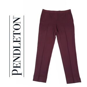 Pendleton Woolen Mills Deep Red/Burgandy Wool Trousers Formal Office Pants Sz 10